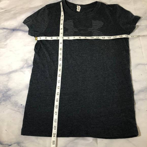 Under Armour Charcoal Grey Logo Tee Shirt - Picture 4 of 6